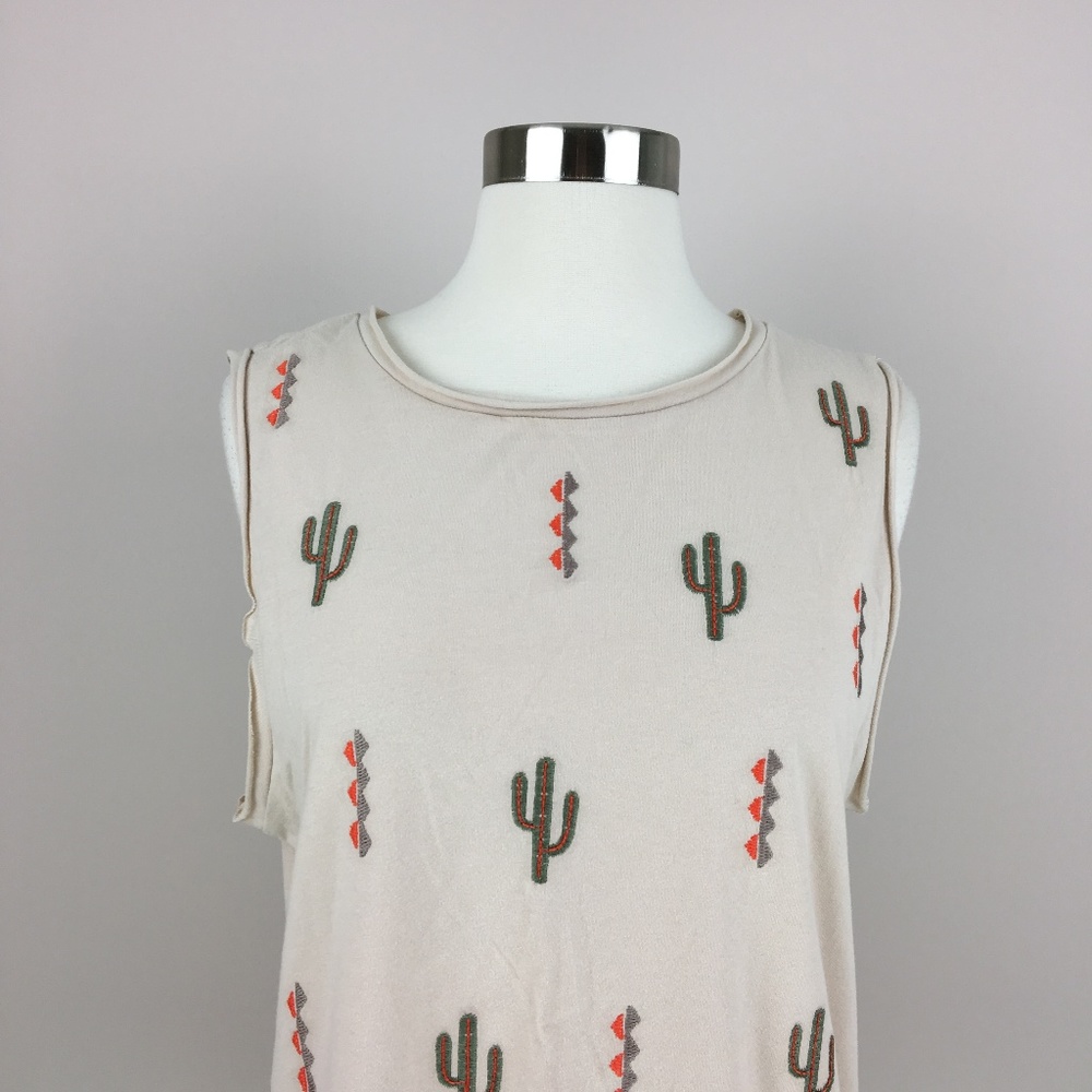 NWT Miss Me Cactus Hi Low Sleeveless Tank Top S - Picture 3 of 8